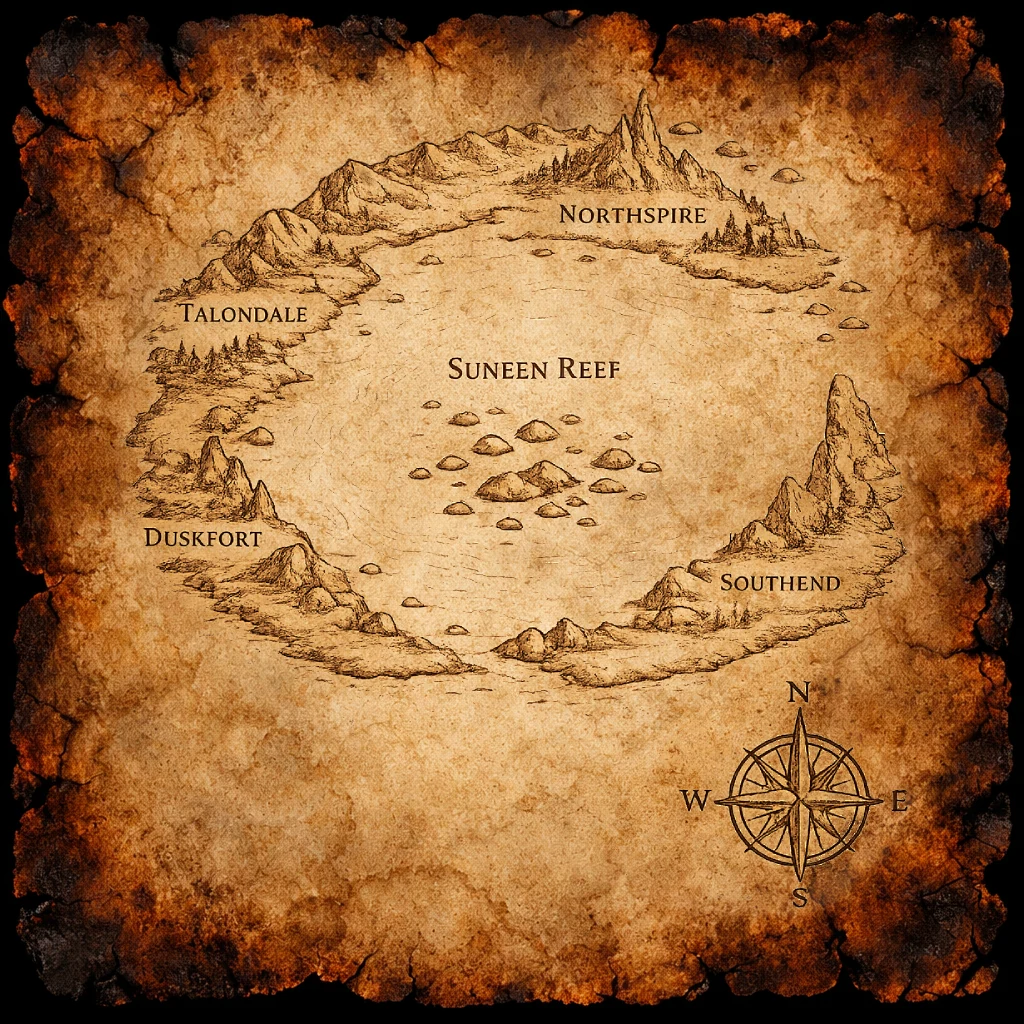 Fantasy map example - Suneen Reef