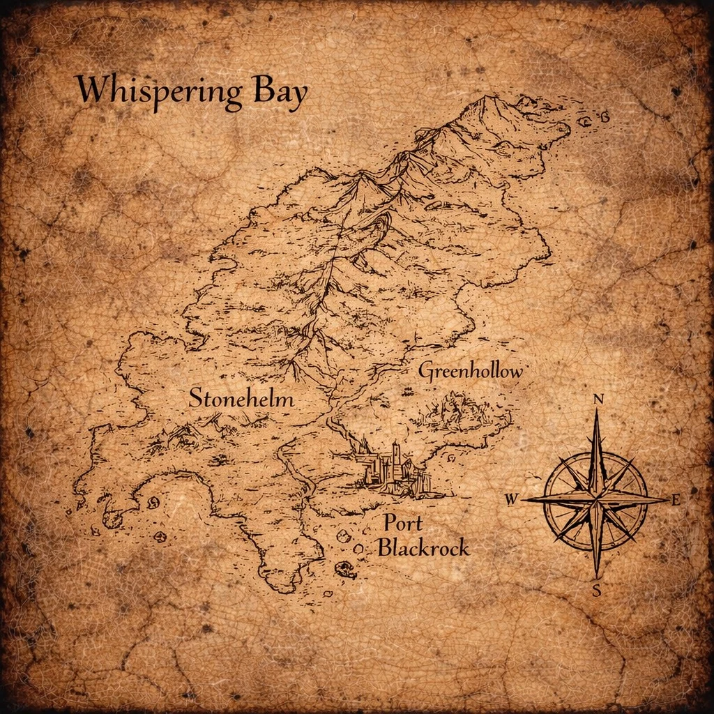 Fantasy map example - Whispering Bay