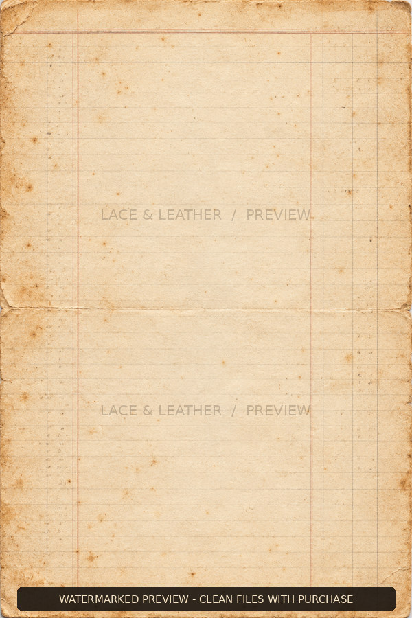 Watermarked Antiquarian’s Cabinet texture 06, aged archive paper