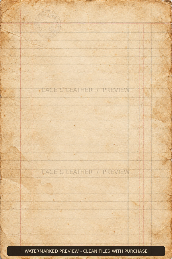 Watermarked Antiquarian’s Cabinet texture 07, aged archive paper