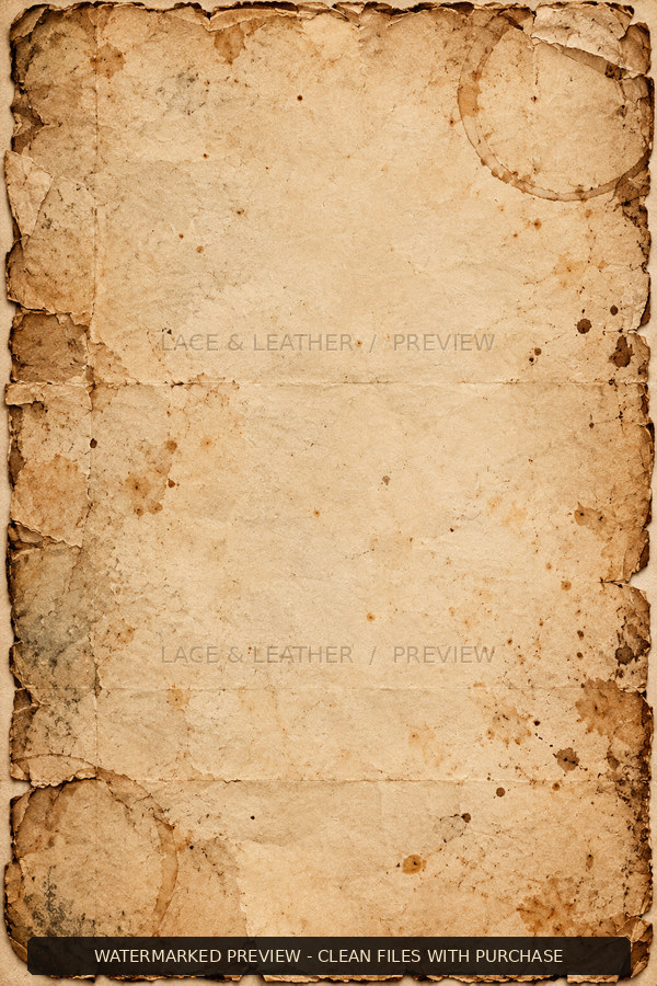 Watermarked Antiquarian’s Cabinet texture 12, aged archive paper