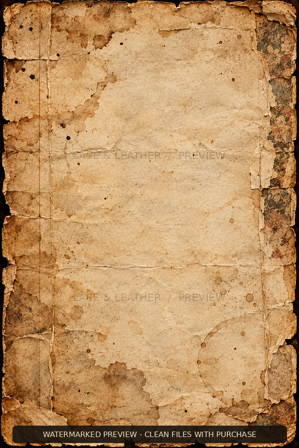 Watermarked Antiquarian’s Cabinet texture 18, aged archive paper